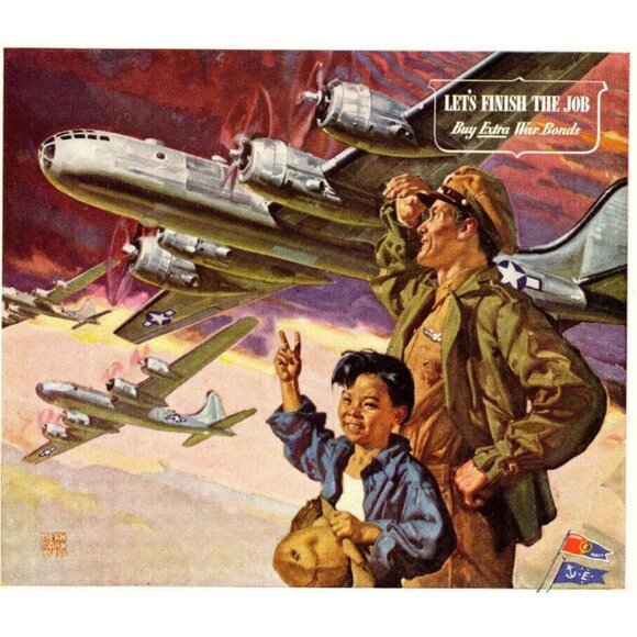 Body by Fisher GM Print Ad May 1945 Color Full Page National Geographics WWII - Picture 1 of 2